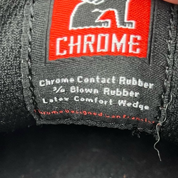 Chrome Men's Brown Leather & Mesh Lace Up Low Top Casual Sneakers 9.5 Skater - Picture 16 of 16